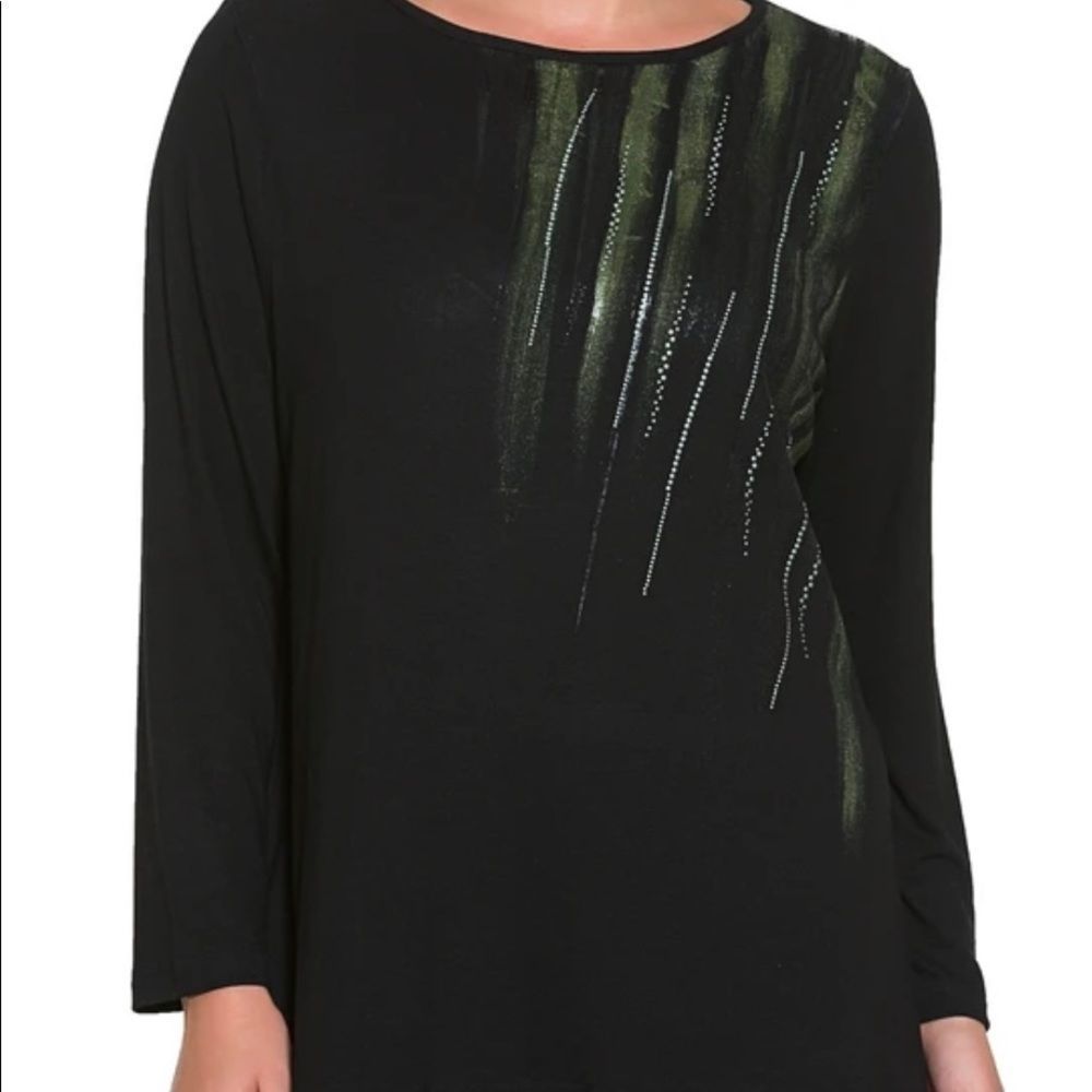 Tops & Plus Thunderstruck Queen size 3X 4X 5X long sleeve top
